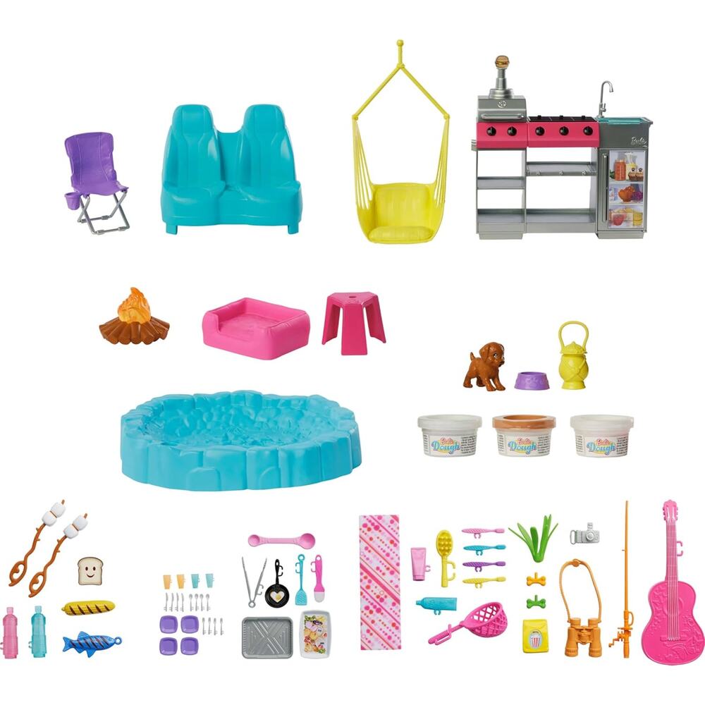 Barbie Dream Camper Playset with Tent and BBQ Grill Color Change NWT - Picture 6 of 7
